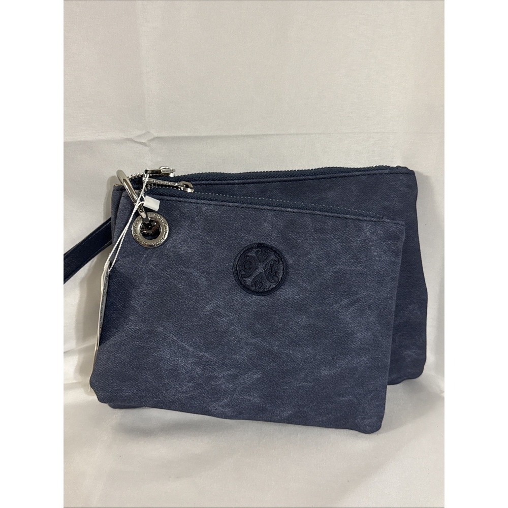 CXL by Christian Lacroix Indigo Denim Wristlet Double Pouch NWT